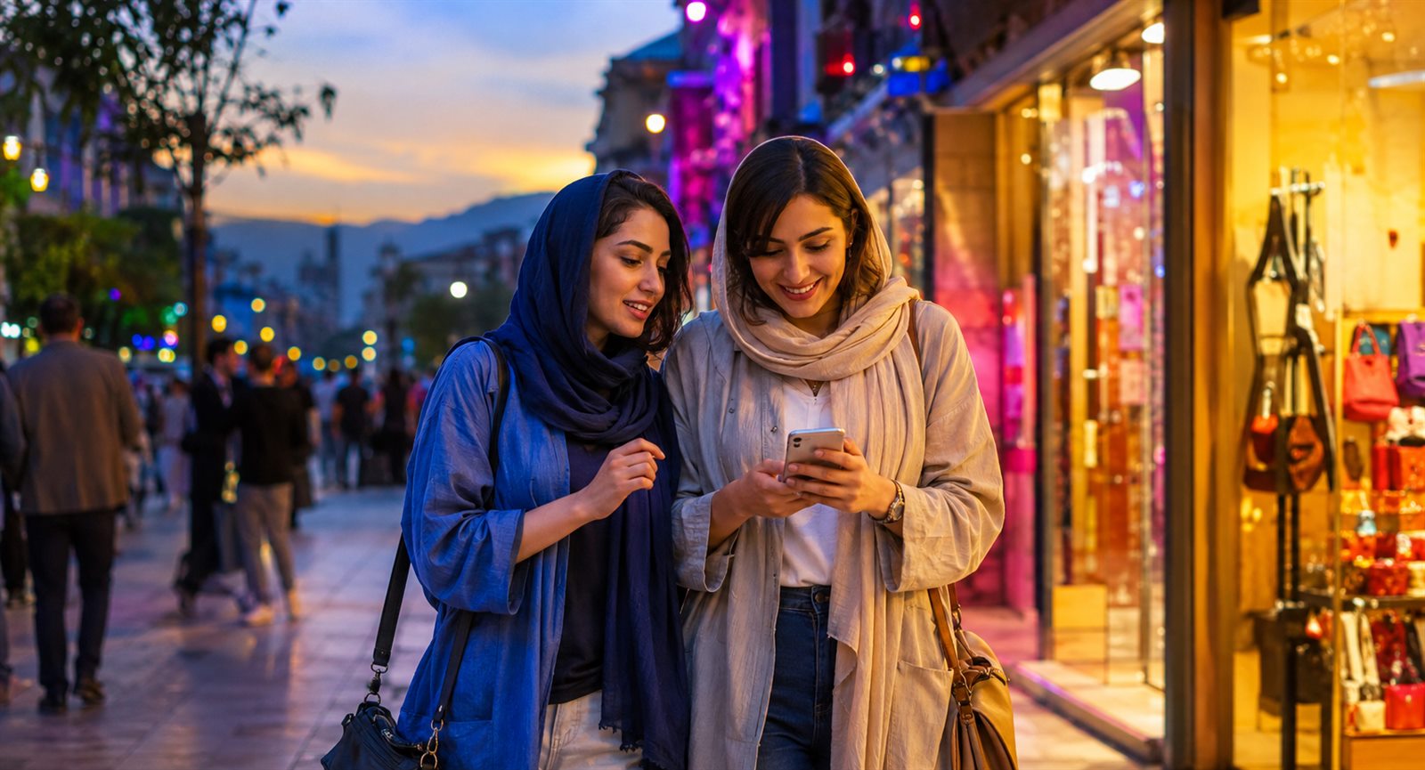 کشف فروشگاههای شهر با دوستان